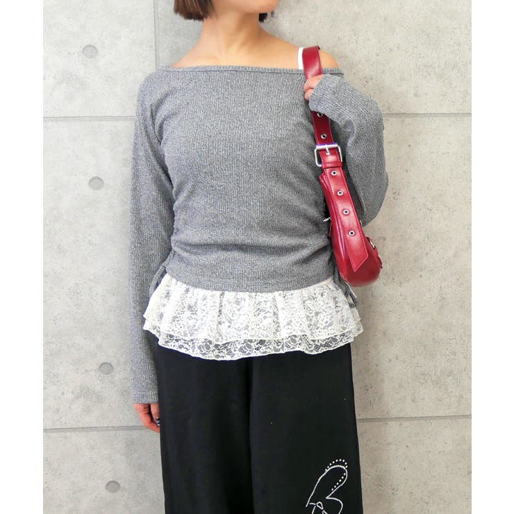 グレー | レースレイヤードアンサンブル | FUN