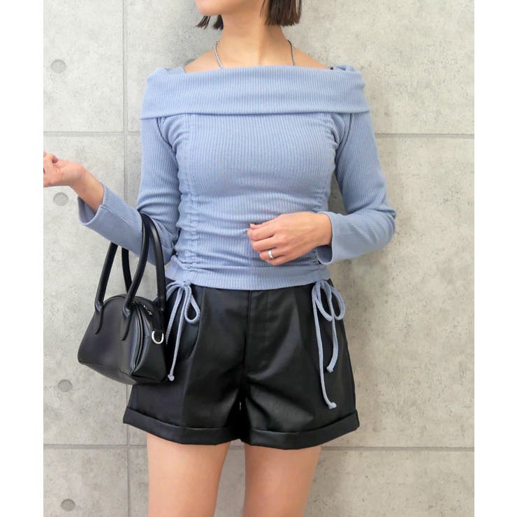 ブルー | ドロストWシャーリングプルオーバー | FUN