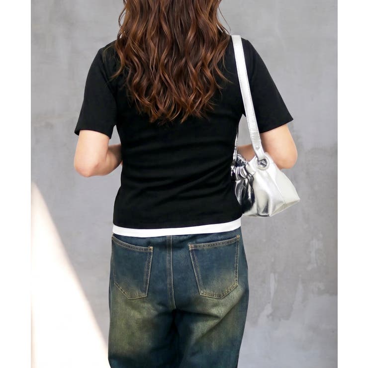 レースアップラメテレコカットソー | FUN | 詳細画像3 