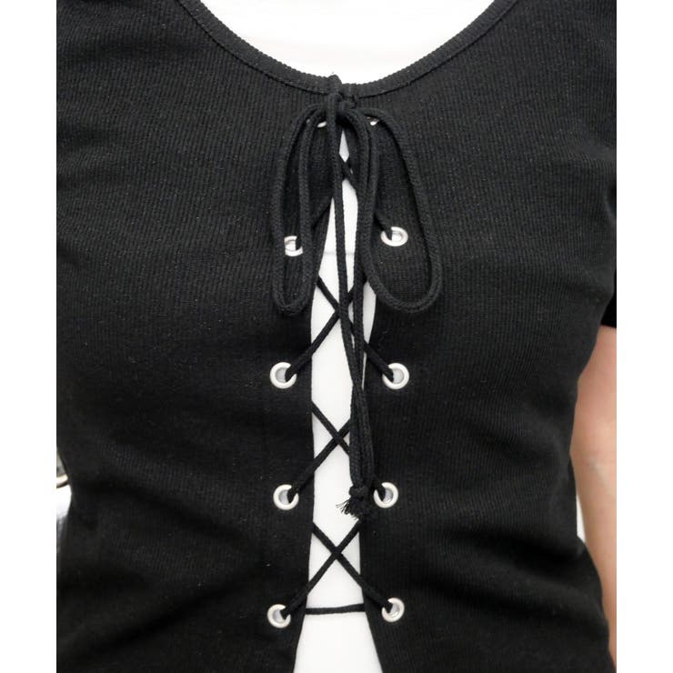 レースアップラメテレコカットソー | FUN | 詳細画像5 