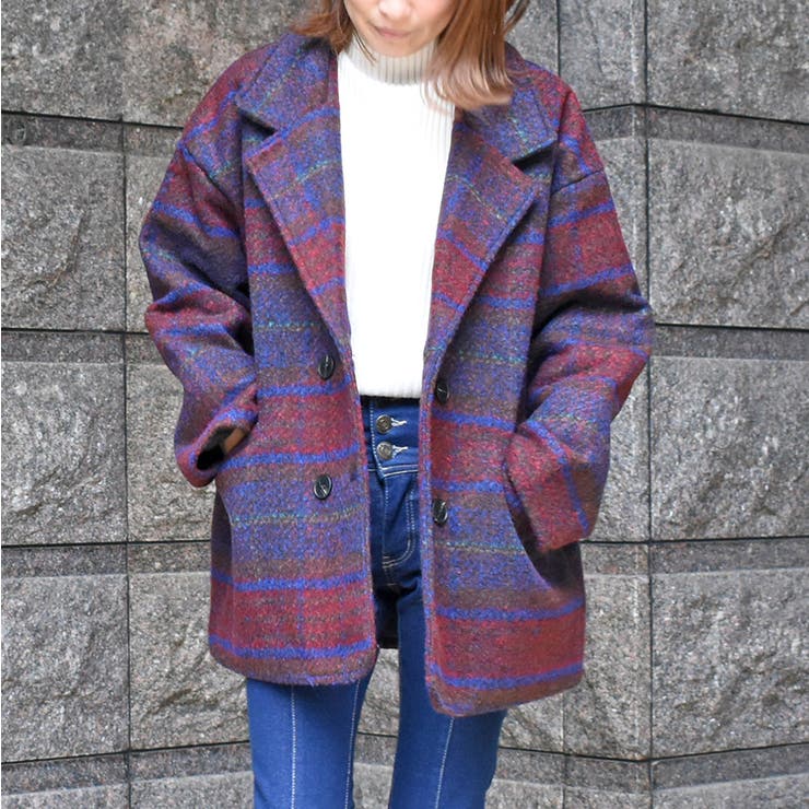 ブークレチェックコート[品番：TRNW0000047]｜FUN（ファン）の