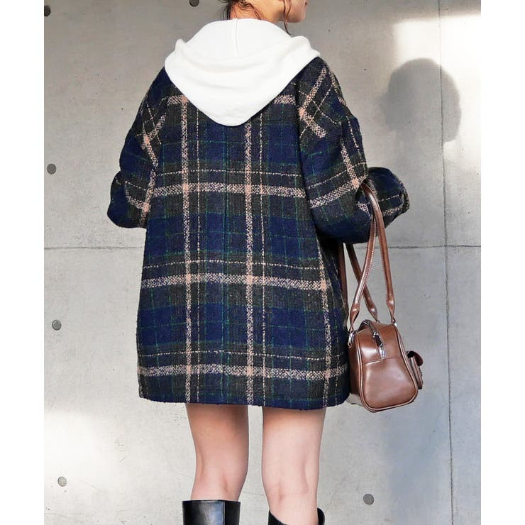 ブークレチェックコート | FUN | 詳細画像3 