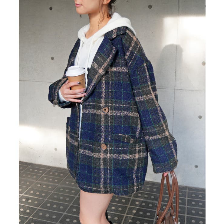 ブークレチェックコート | FUN | 詳細画像4 