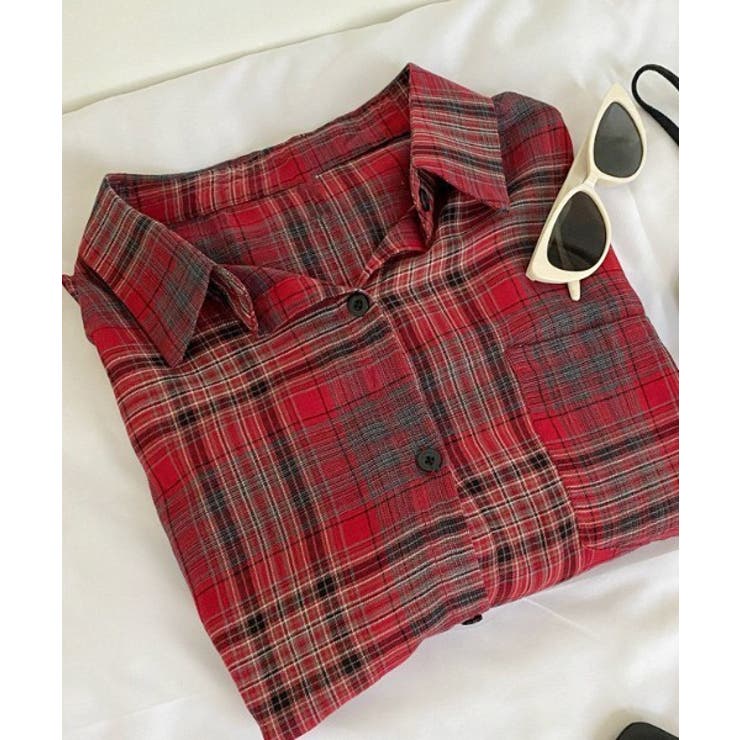 シアーチェックシャツ[品番：TRNW0001717]｜FUN（ファン）のレディース