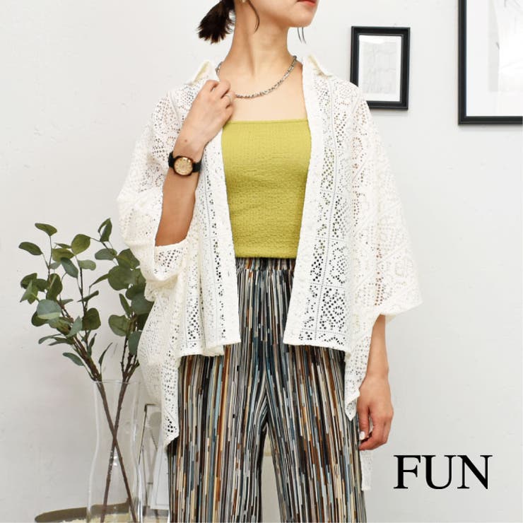 パネルレースポンチョシャツ[品番：TRNW0000490]｜FUN（ファン）の