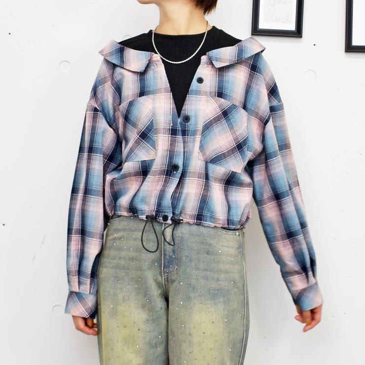 チェックレイヤードシャツ[品番：TRNW0001466]｜FUN（ファン）の