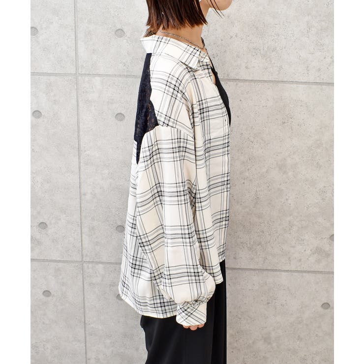 【美品】 N゜21 ビジュー装飾 ストライプ シャツ バックレース イタリア製 美品】 N゜21 ビジュー装飾 ストライプ シャツ バックレース