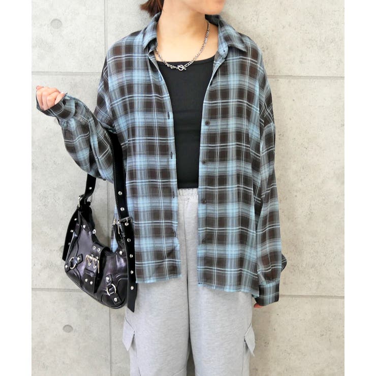 ブルー | チェックシャツアンサンブル | FUN