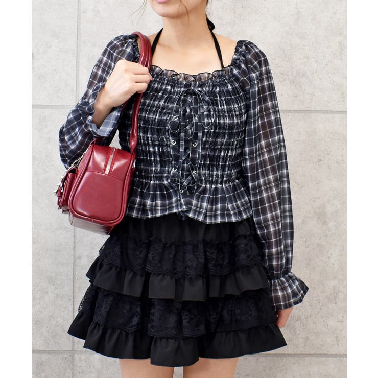 【新品　タグ付き】クラシカルレース5分袖ブラウス Te chichi（テチチ） ブラウス シャツ 「WEB限定カラーあり」フロント