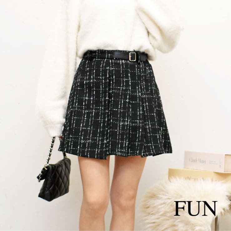 ツイードプリーツスカート[品番：TRNW0000734]｜FUN（ファン）の