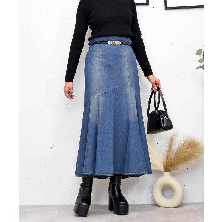 ブルー系 | デニムキリカエスカート | FUN