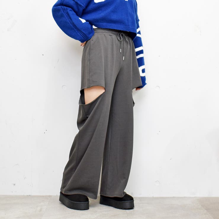 サイドカットスウェットパンツ[品番：TRNW0001380]｜FUN（ファン）の  