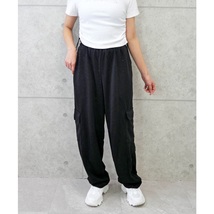 ブラック | ラメスウェットパンツ | FUN