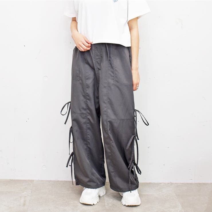 サイドリボンカーゴパンツ[品番：TRNW0001672]｜FUN（ファン