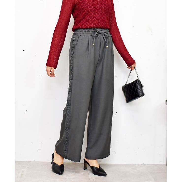 レースワイドパンツ[品番：TRNW0001912]｜FUN（ファン）の