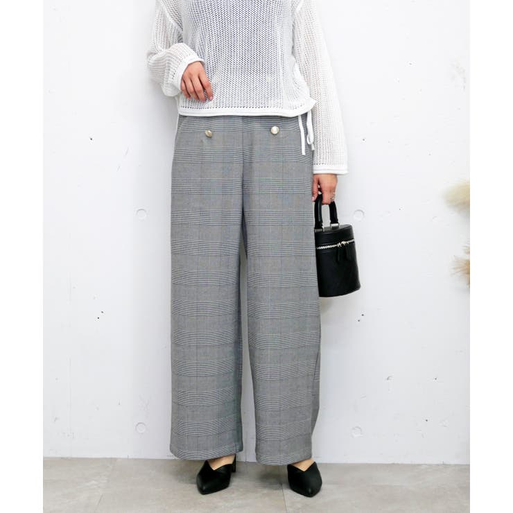 ブラック系 | フロントボタンパンツ | FUN