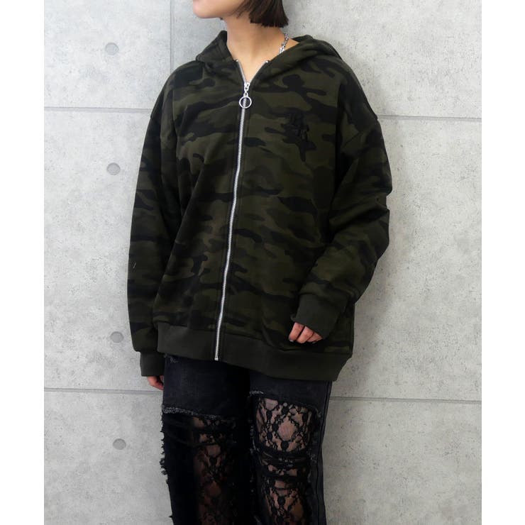 バッククロスジップパーカー | FUN | 詳細画像3 