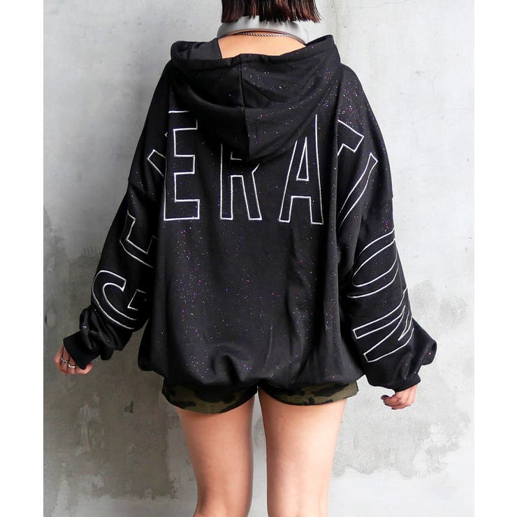 ラメロゴジップパーカー | FUN | 詳細画像4 