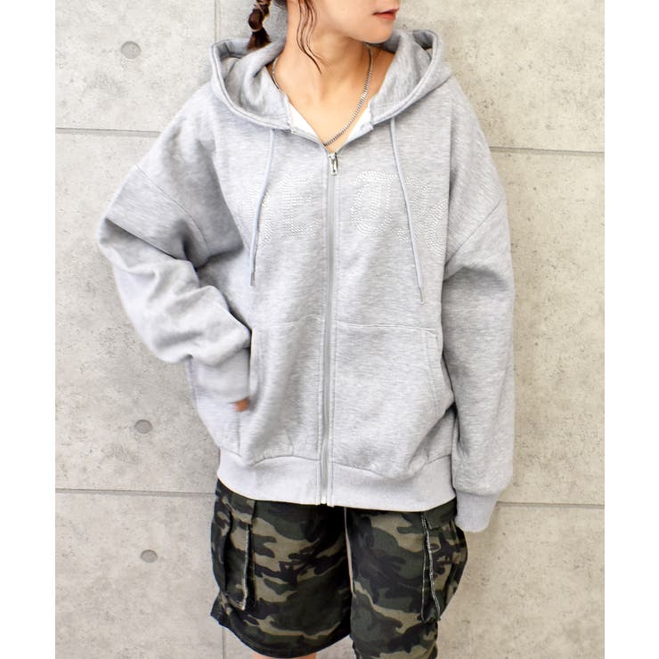 グレー | ストーンジップパーカー | FUN