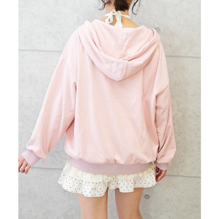 ラメストーンロゴパーカー | FUN | 詳細画像3 