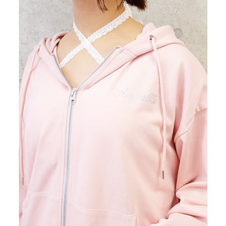 ラメストーンロゴパーカー | FUN | 詳細画像4 