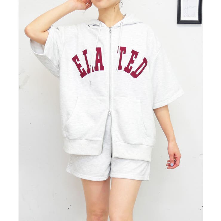 杢グレー | ハンソデジップパーカー | FUN