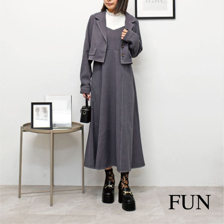 ショートジャケットセットアップ[品番：TRNW0000625]｜FUN（ファン）の