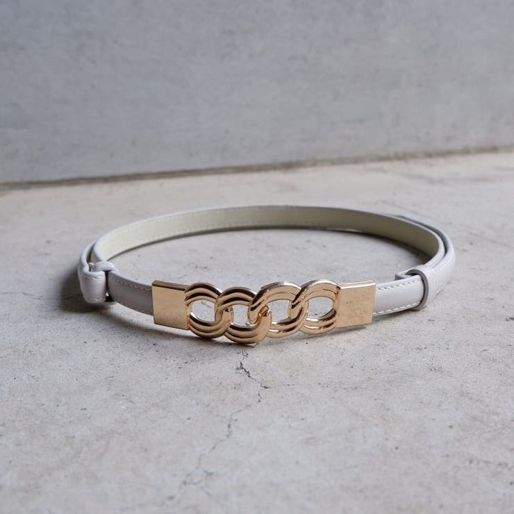 アイボリー | チェーンバックルベルト | FUN