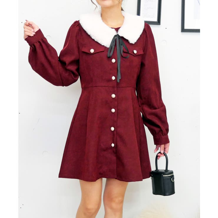 ボルドー | ティペットツキミニワンピース | FUN