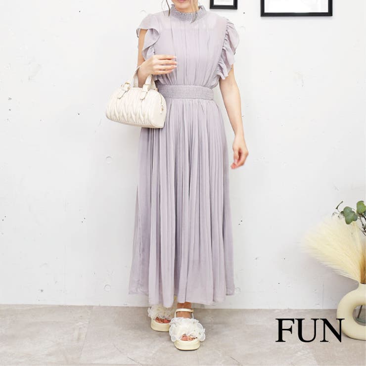 プリーツワンピース[品番：TRNW0001627]｜FUN（ファン）の