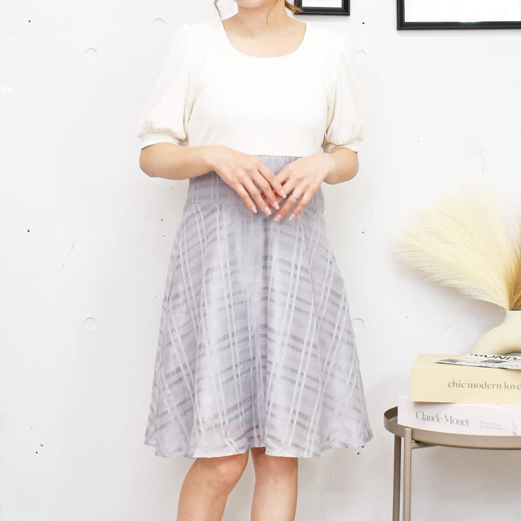 【国内発送/関税込!!】Alice+Olivia★チェック ミニワンピース an/AOC-3518/ワンピース/ミニドレス/レース/タイトワンピース