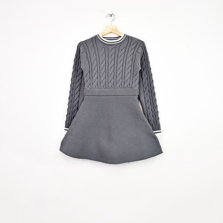 ケーブルフレアニットワンピース[品番：TRNW0001415]｜FUN（ファン）の