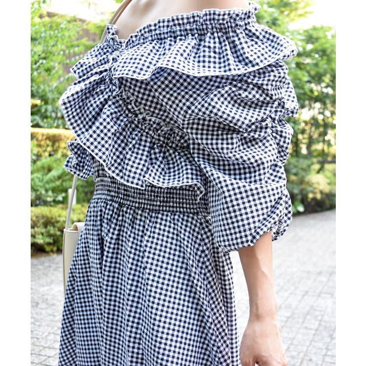 フラワーパターン フリル オフショル ワンピース DAY CLOSET ワンピース レディース 2WAY小花柄フリルオフショル