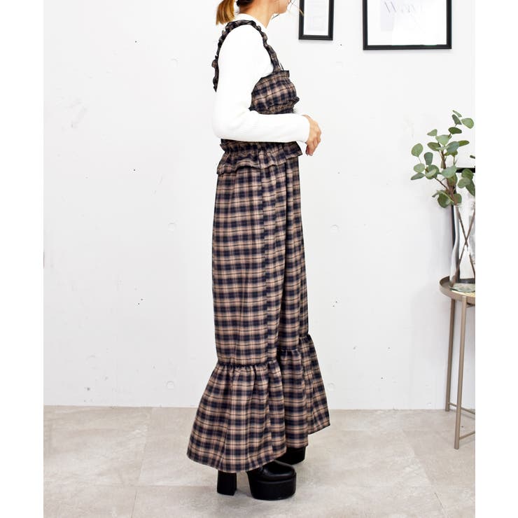 チェックシャーリングワンピース | FUN | 詳細画像2 