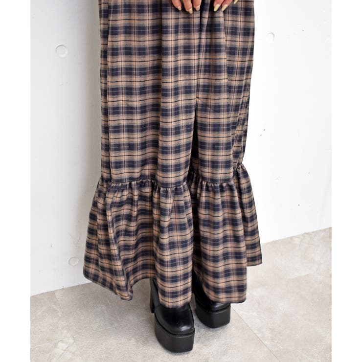 チェックシャーリングワンピース | FUN | 詳細画像5 