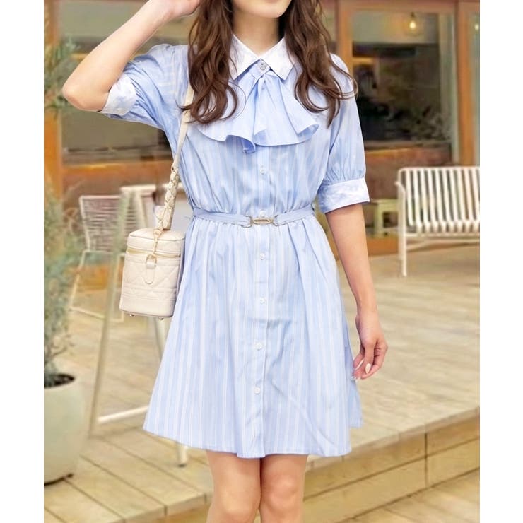 サックス | ボウタイミニワンピース | FUN