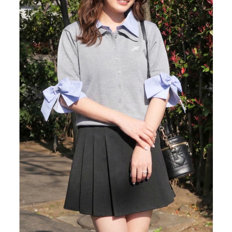 ソデリボンドッキングカーデ | FUN | 詳細画像1 