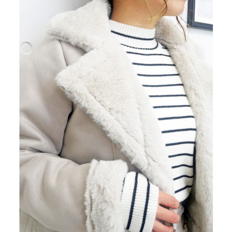 スエードフェイクファージャケット | FUN | 詳細画像4 