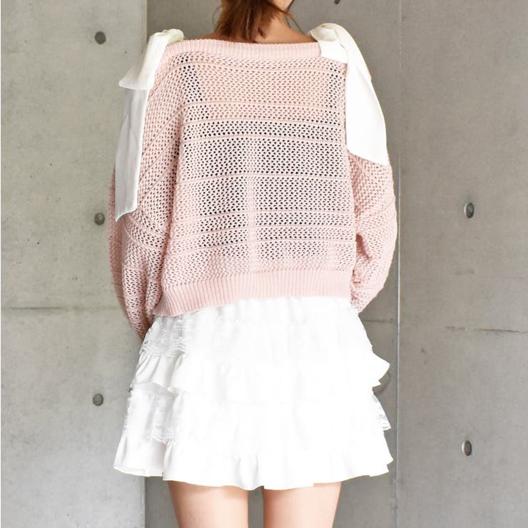 ★新品タグ付★CADUNE フレンチメッシュニット　ピンクM CADUNE フレンチメッシュニット - メルカリ