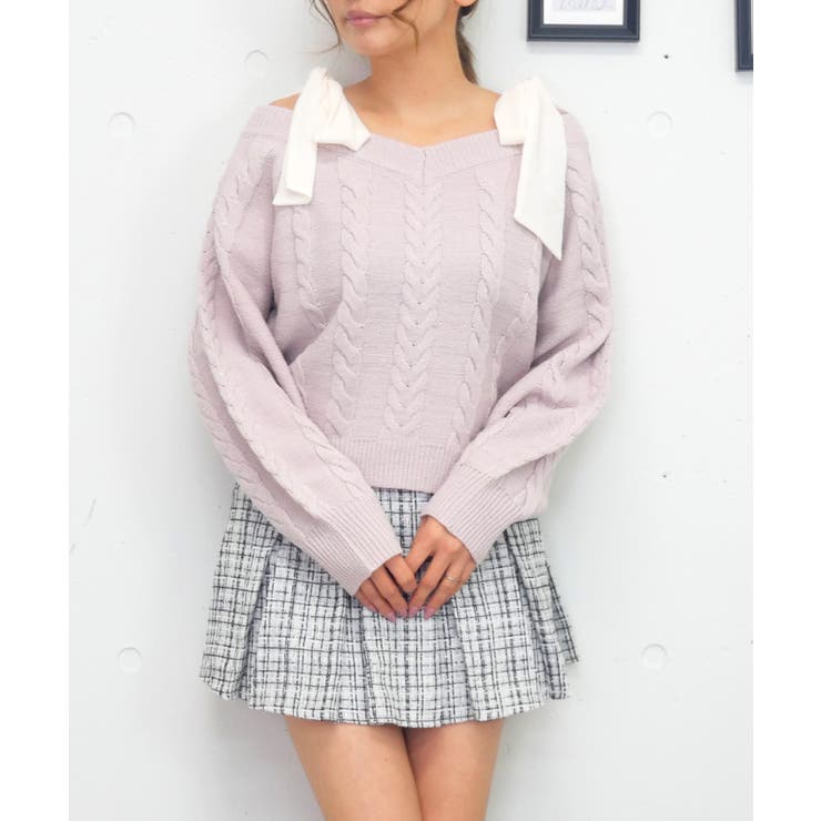 ラメカタリボンニット | FUN | 詳細画像1 