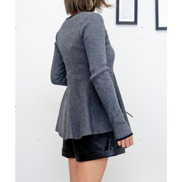 バイカラーペプラムニット | FUN | 詳細画像2 