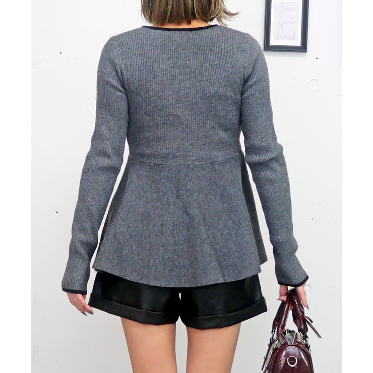 バイカラーペプラムニット | FUN | 詳細画像3 