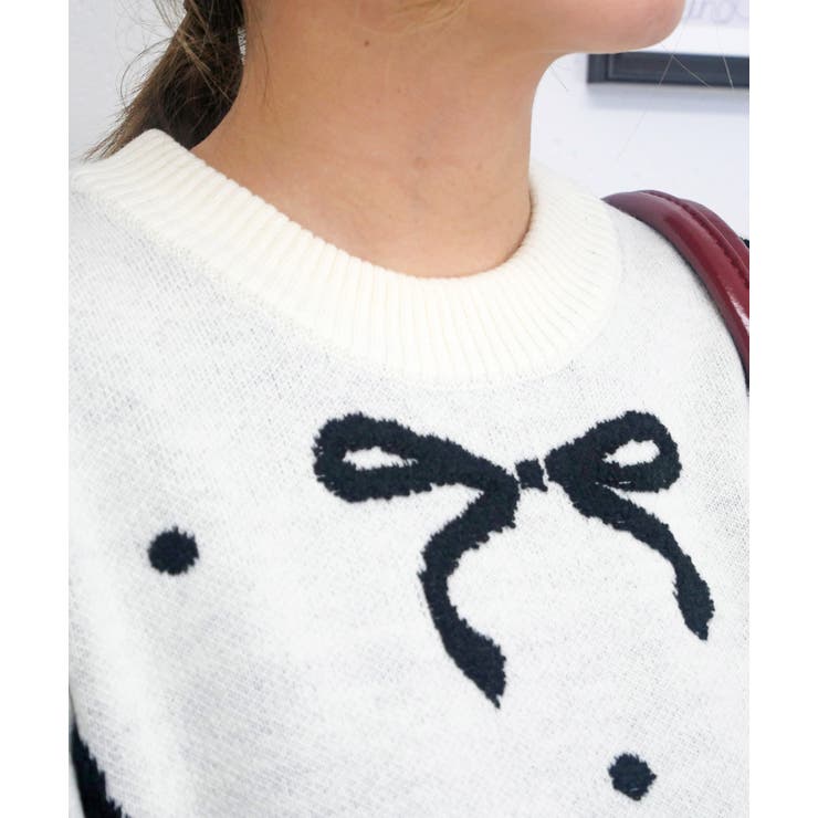 リボンパイルジャガードニット | FUN | 詳細画像4 