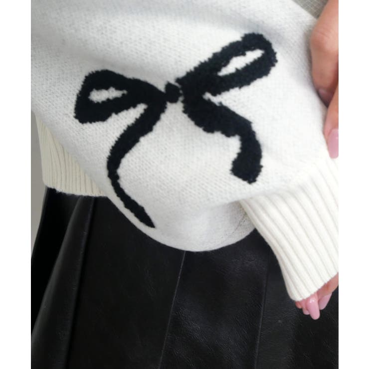 リボンパイルジャガードニット | FUN | 詳細画像5 