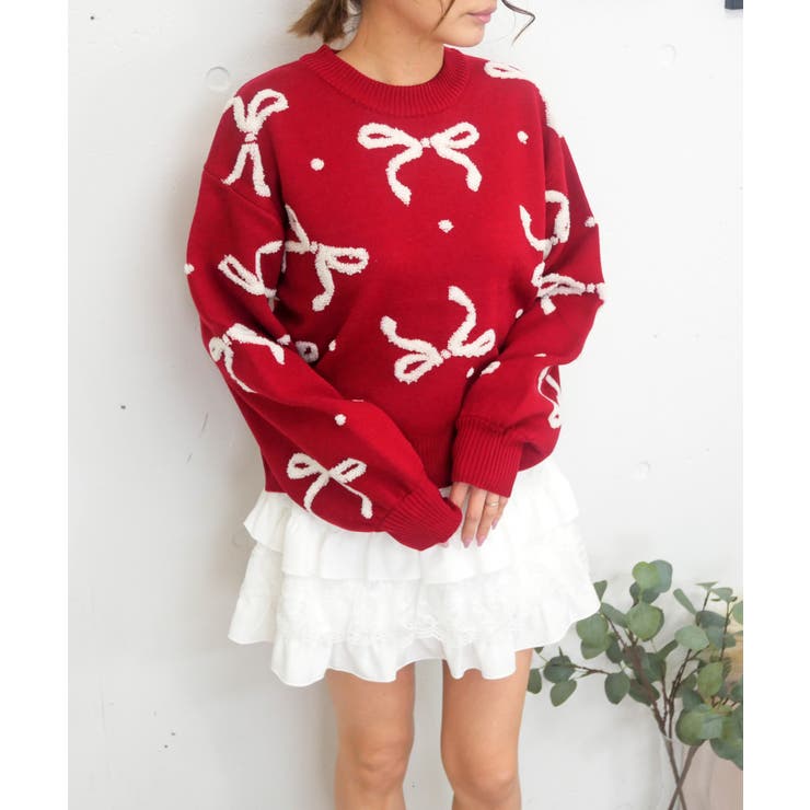 リボンパイルジャガードニット | FUN | 詳細画像8 