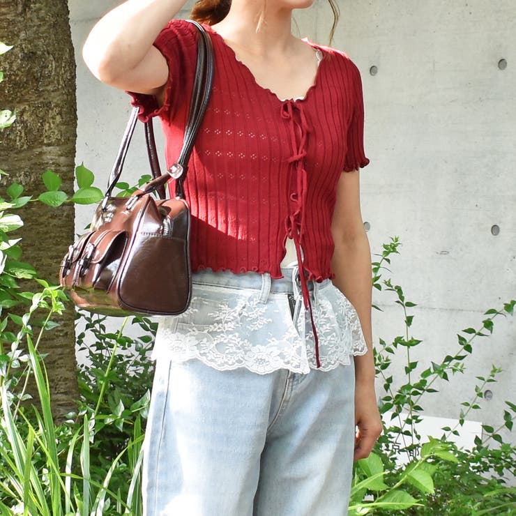 スカシリボンニット[品番：TRNW0001734]｜FUN（ファン）のレディース