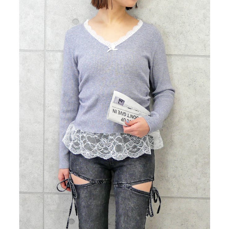 フロントリボンニット | FUN | 詳細画像1 