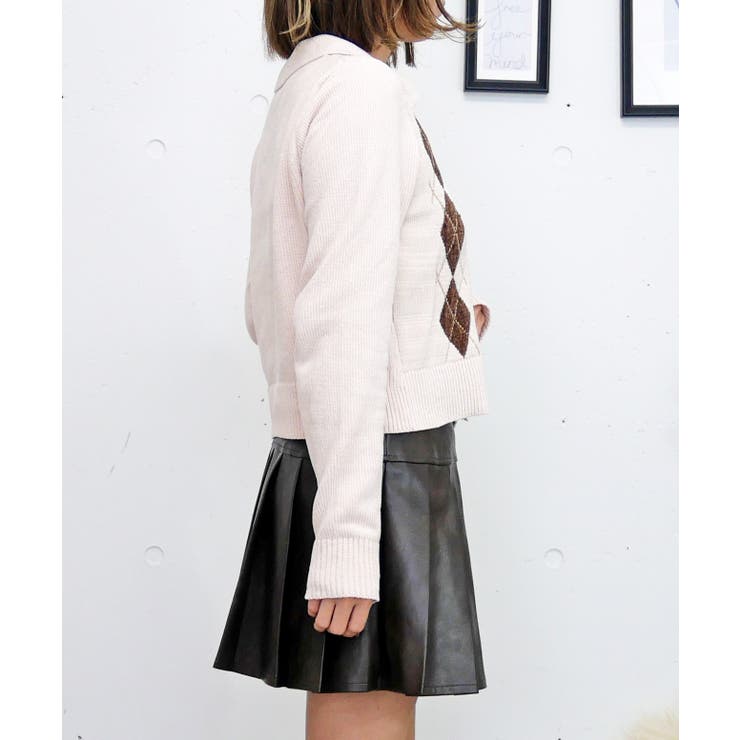 アーガイルジップニット | FUN | 詳細画像2 