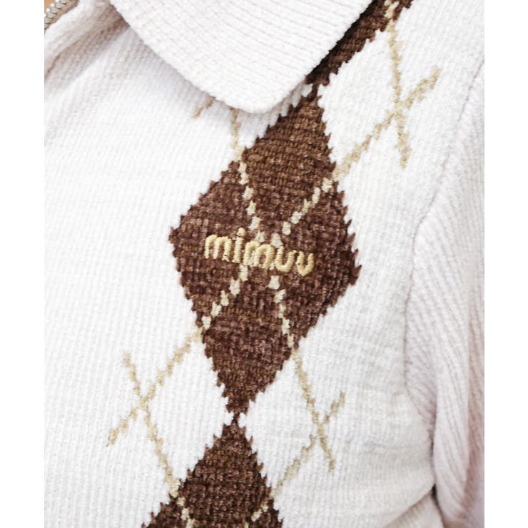 アーガイルジップニット | FUN | 詳細画像4 