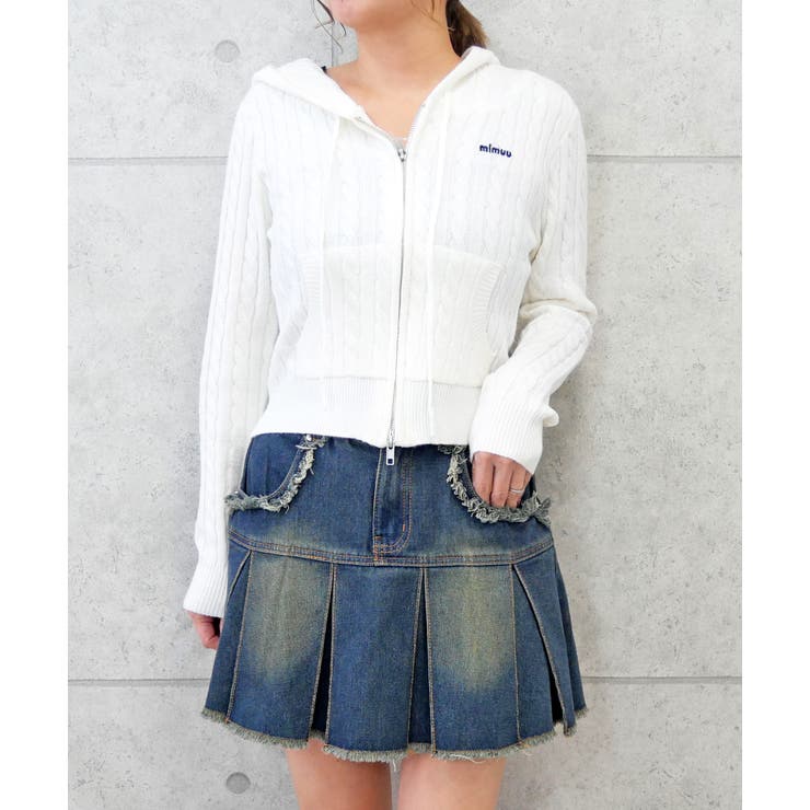 ケーブルフードニット | FUN | 詳細画像1 